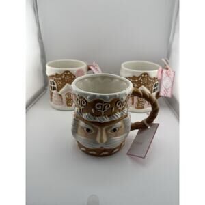 NWT Lot of 3 Peppermint And Pine Coffee Mugs Cups New